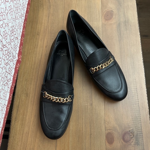 Black Loafers with Gold Hardware - Picture 3 of 3